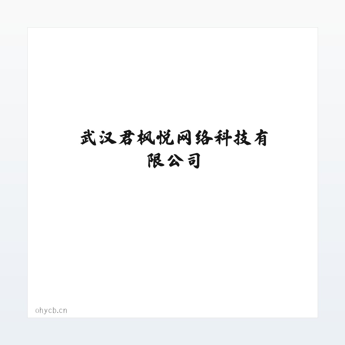 武汉君枫悦网络科技有限公司 方图